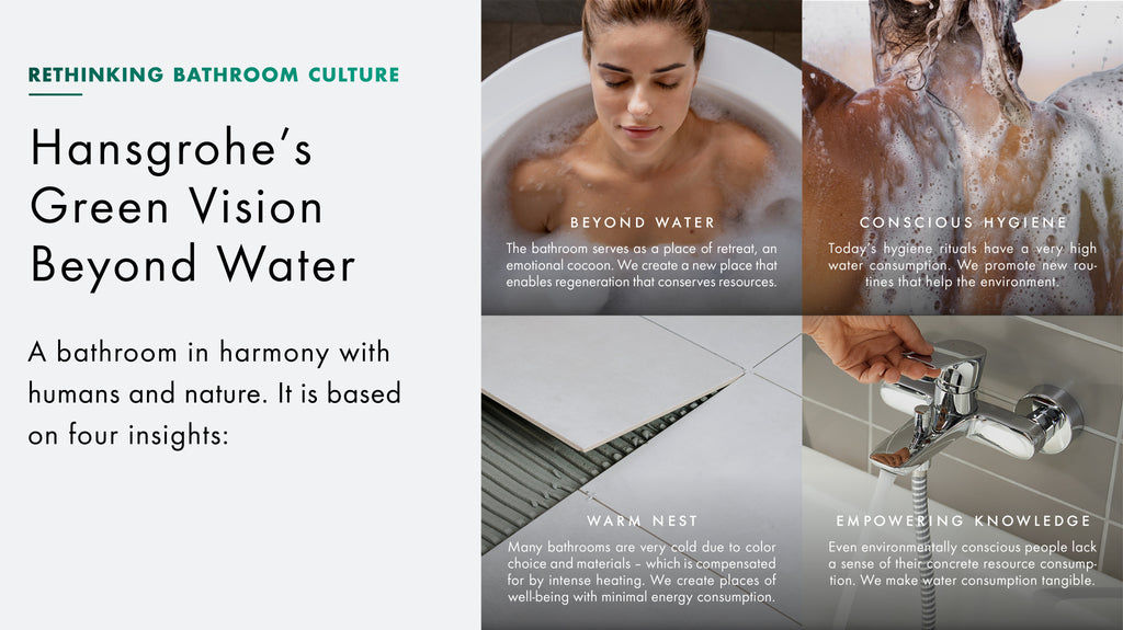 Gentænk dit badeværelse med Hansgrohe: Beyond Water for en mere bæredygtig og hygiejnisk fremtid